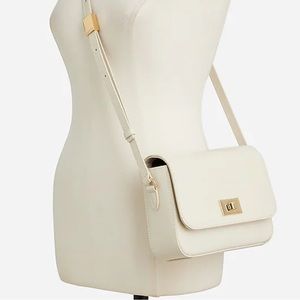 😍 J.Crew Edie Italian Leather Bag in Natural Beige NWT